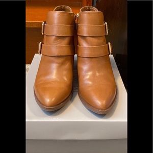 Franco Sarto Brown Leather Ankle Boots  booties size 6